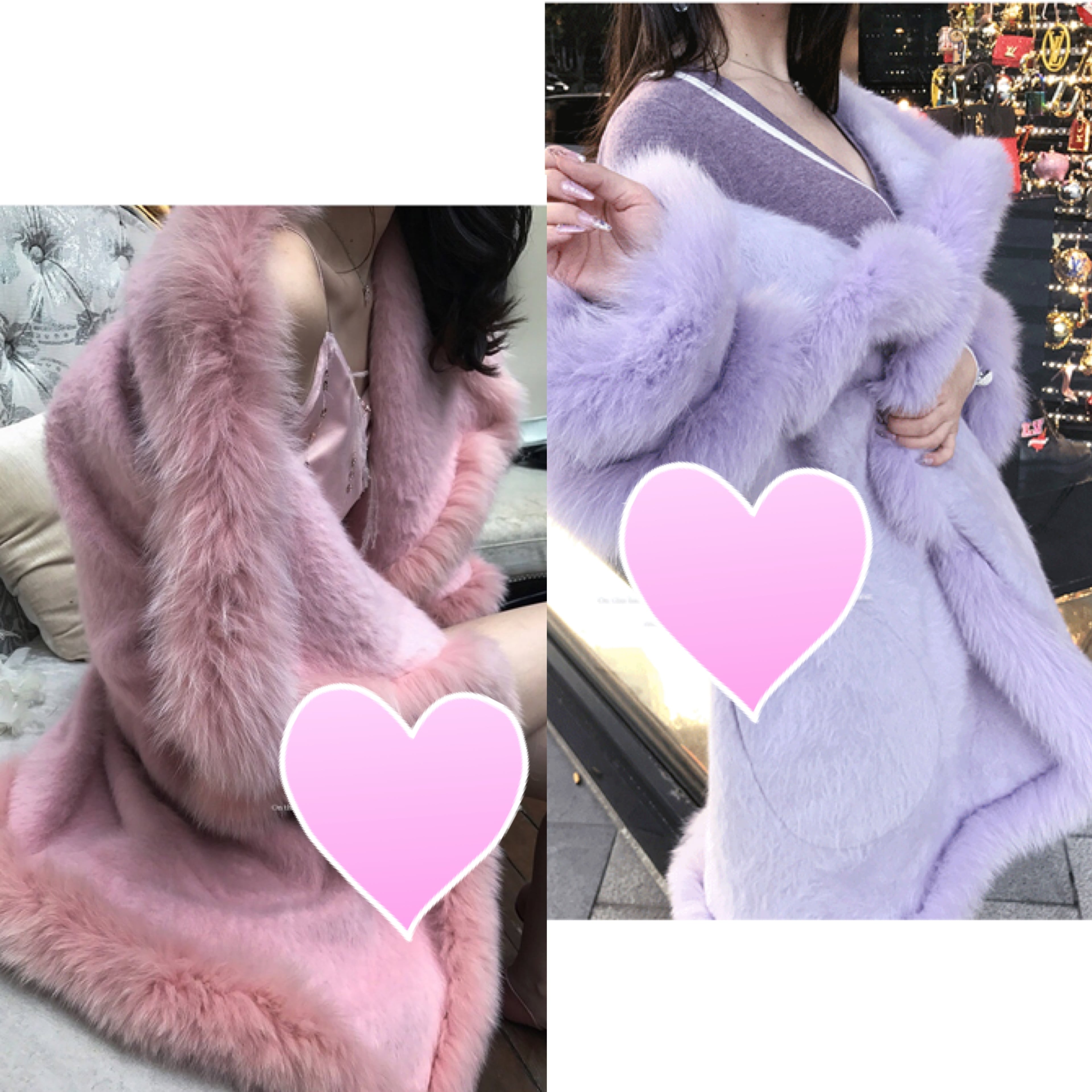 フォックスファーコート☆ピンク☆新品タグ付き☆ゴージャス 打ち付ける