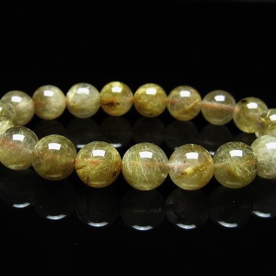 ルチルクォーツ ブレスレット 10mm タイチンルチル ブレスレット メール便可 [M便 1/10] 111-49208