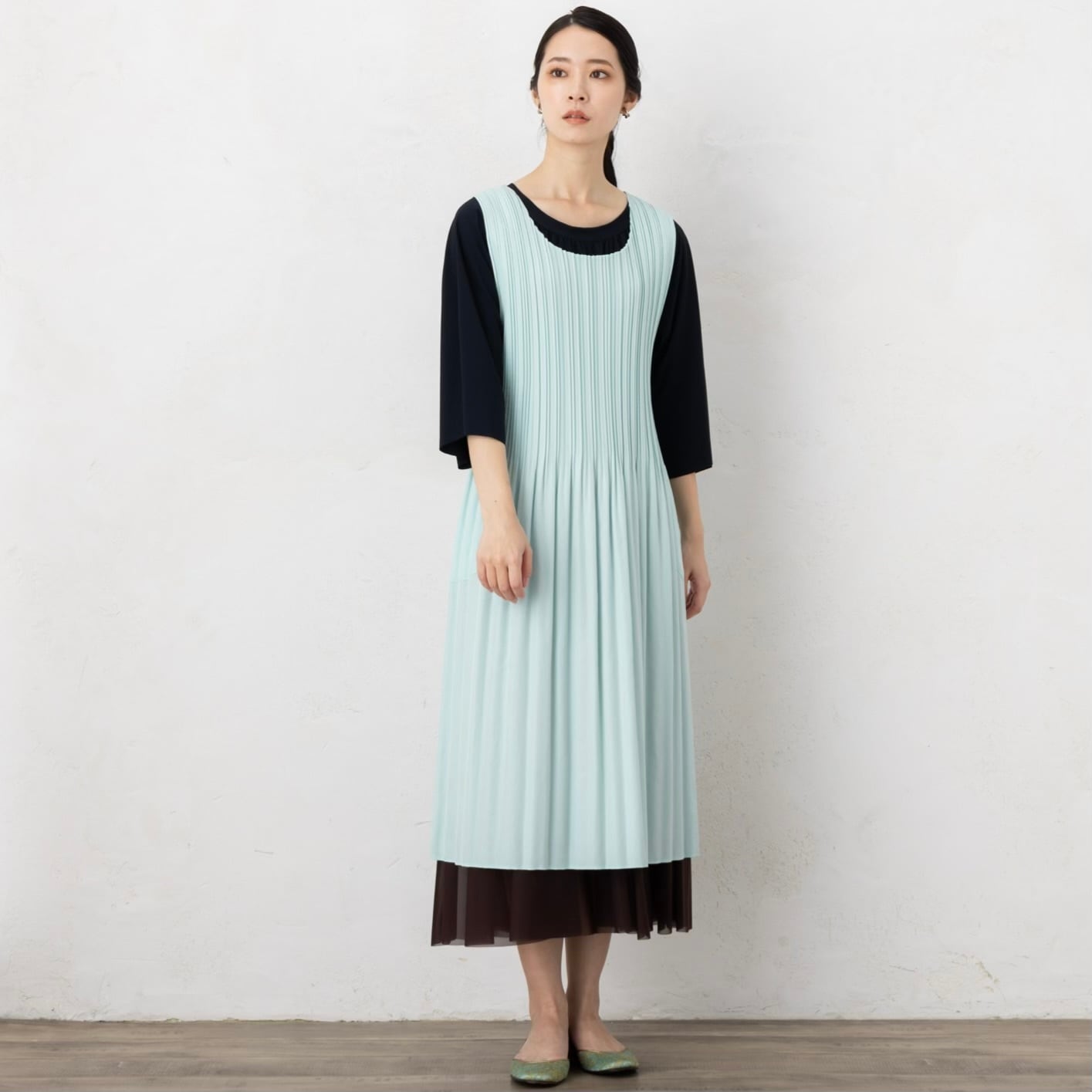 MONCOEUR T-Prati 1 アイスグリーン 2Way Pratique Dress 110