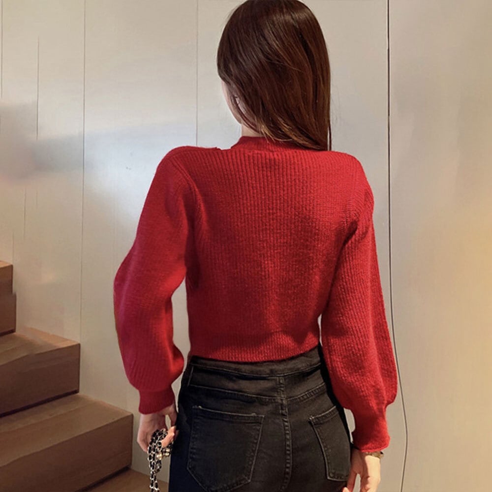 ショート丈 ニット セーター レディース 春秋冬 韓国 ホルターネック トップス 大人 かわいい きれいめ 肌見せ カジュアル リブニット 肩開き 大人可愛い 大人女子