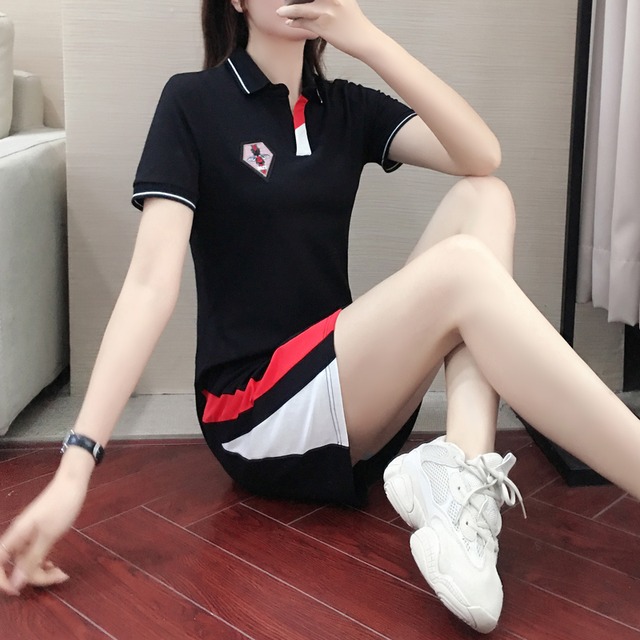 ポロワンピース　半袖　スポーティー