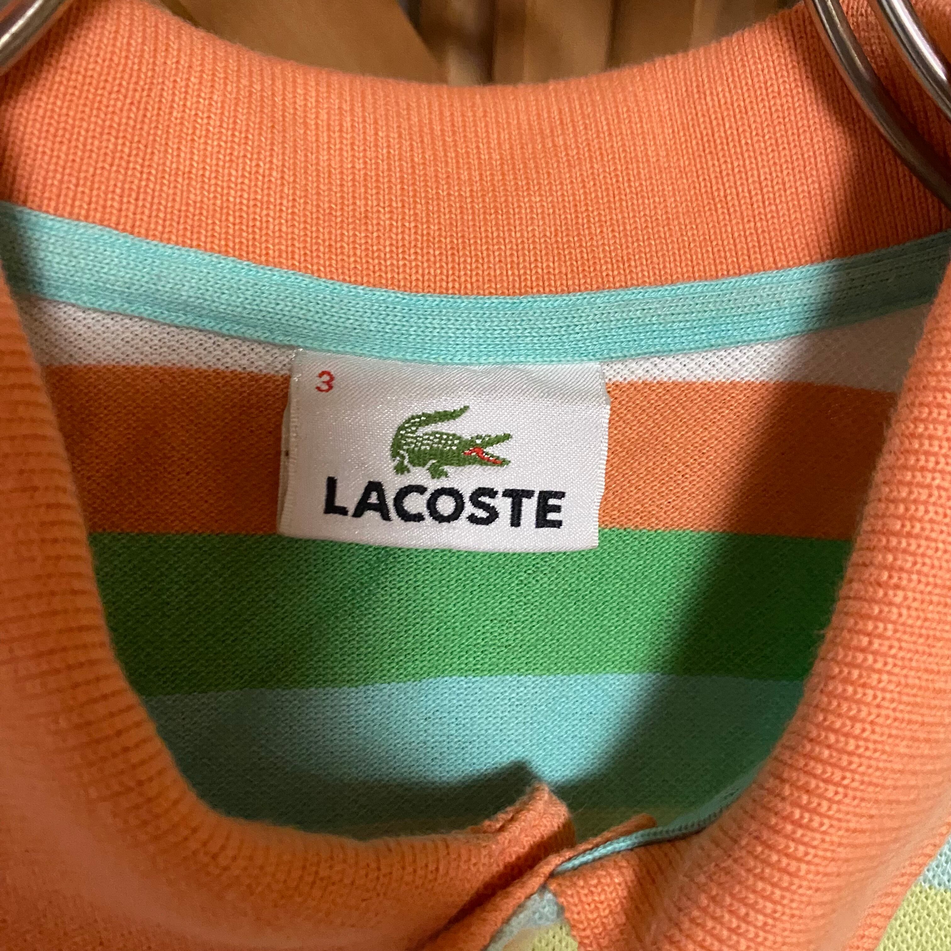 希少カラー LACOSTE ラコステ 刺繍ロゴ 長袖BDシャツ 男女兼用 古着