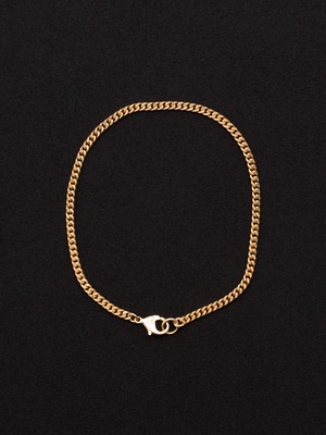 18k Gold Flat Chain Bracelet