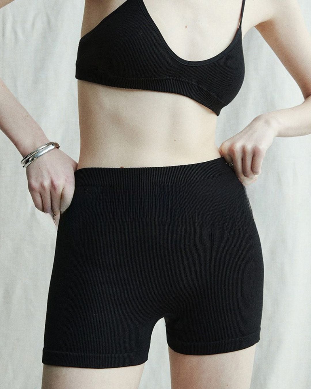 Rib Knit Bralette & Shorts Set