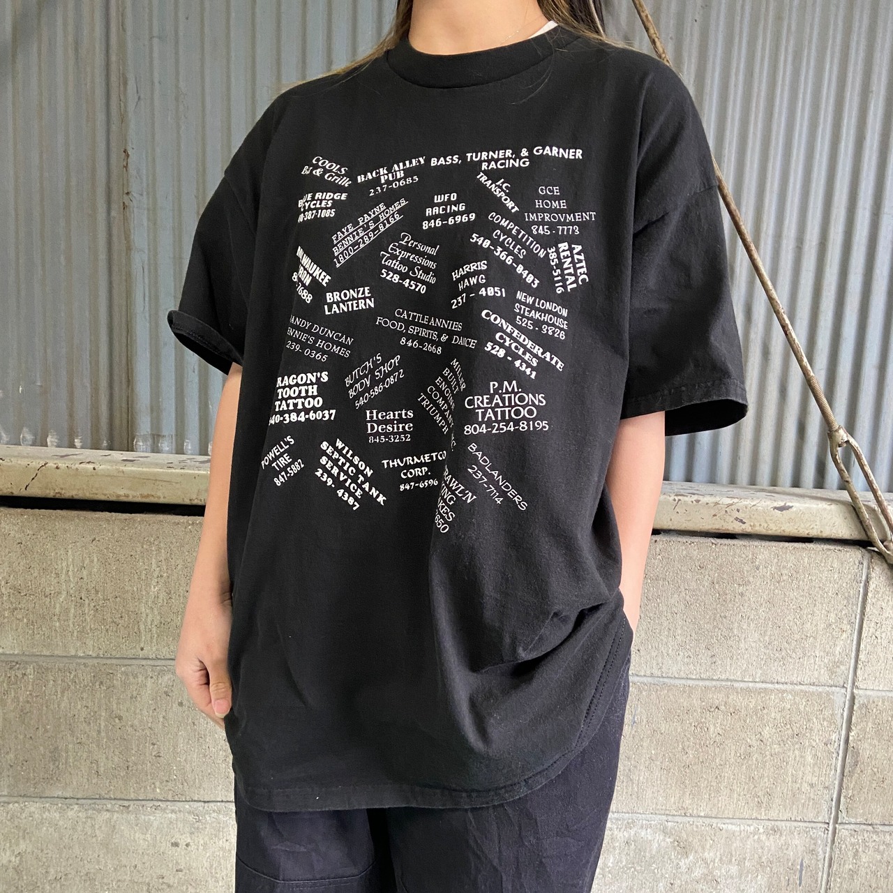 USA製 90年代 Lee リー ”BODY CAMP MOTORCYCLE RODEO” 両面プリント T 