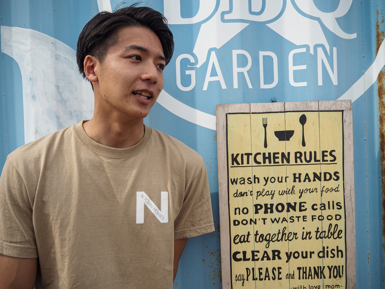 "N LOGO" colour Sandkhaki×White×Black - 4