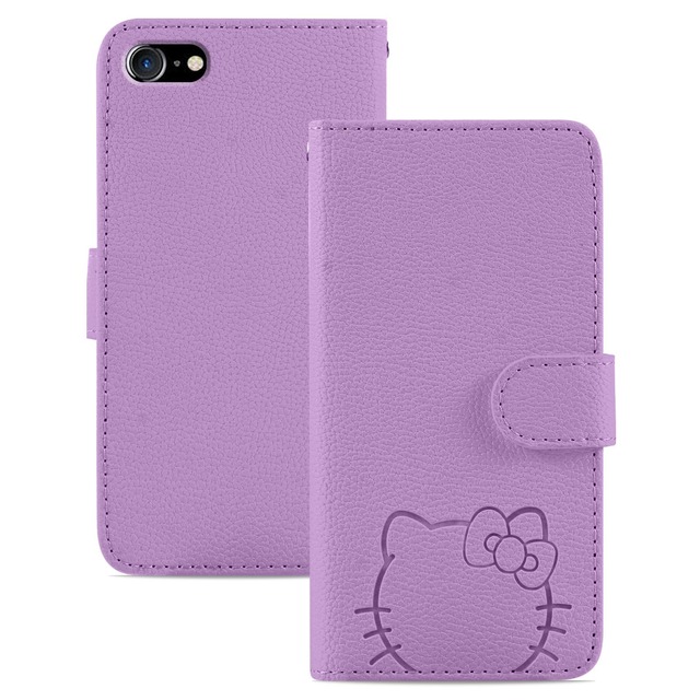 Kedic に適合する iPhone se2 ケース iPhone se3 ケース 手帳型 大きな花の顔の猫のパターン アイフォン7ケース iPhone8ケース iPhone se カバー 第2/3世代 iPhone7 8 SE2 SE3 スマホケース 手帳型 iPhone7ケース の選択 指紋なし 適度な厚さ 軽量グリップ 柔軟性 より包括的な保護 スマホ スタンド パープル
