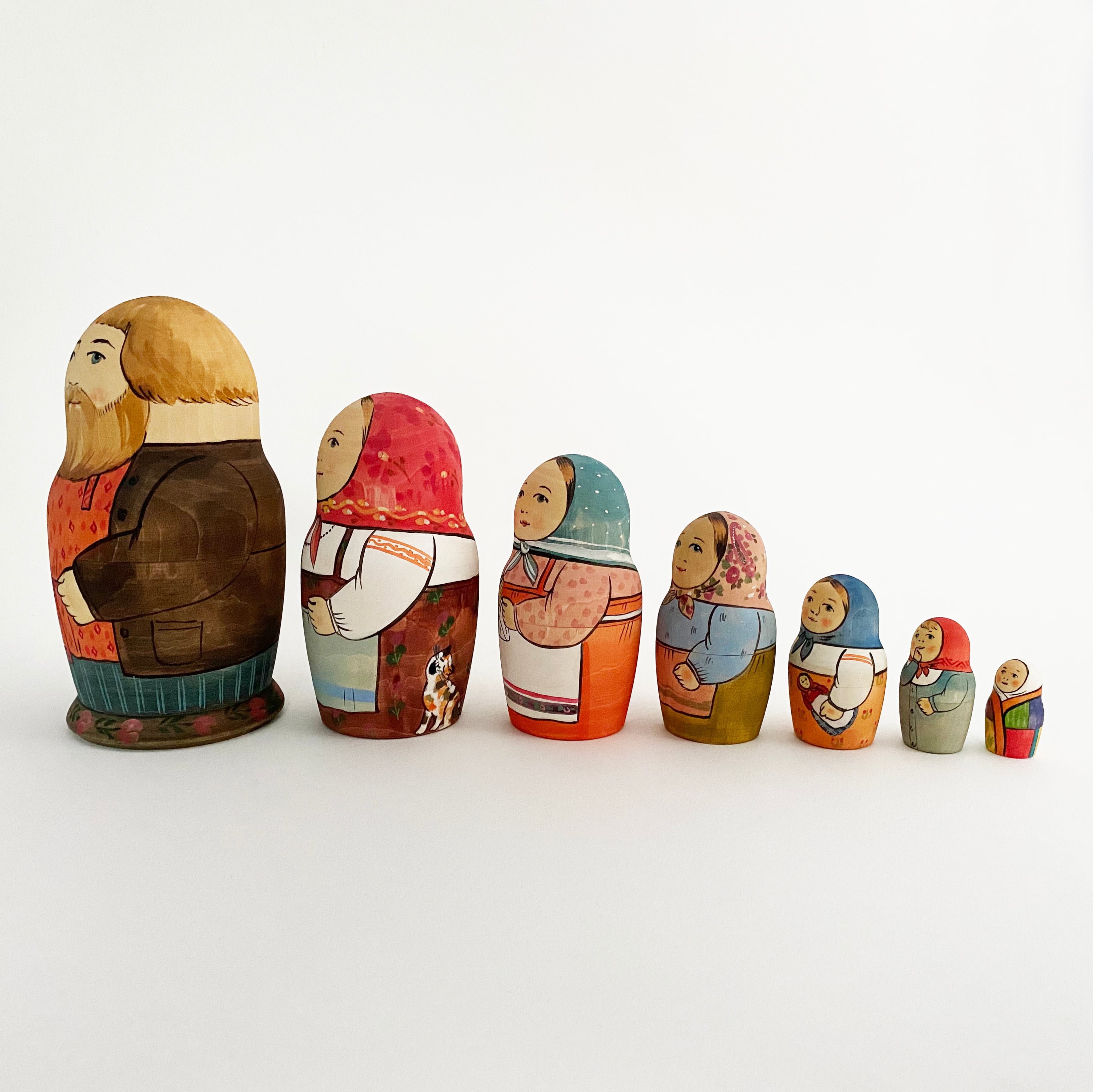 アーティスト・マトリョーシカ(マリヤ・ドミトリエワ作/お父さん7個組)