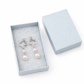 あこや真珠 6mm 揺れるパールイヤリング 真鍮 2粒パール 日本製 上品フォーマル 冠婚葬祭 カジュアル パールアクセサリー