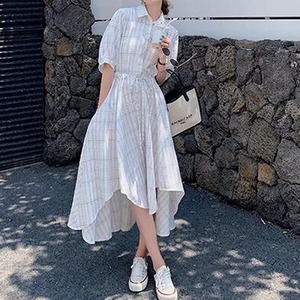 フィッシュテールシャツワンピース　M00127