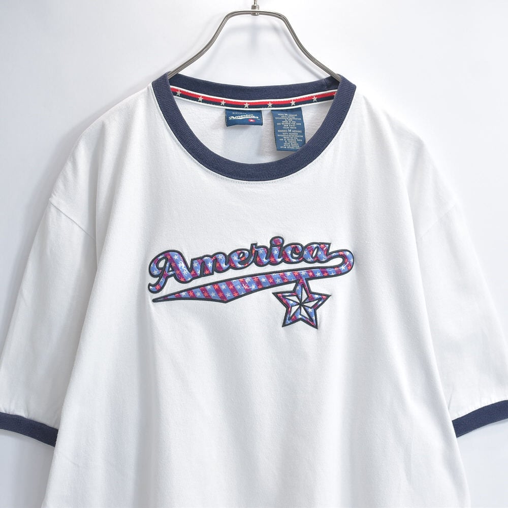 90s USA製 SPIRIT OF America スピリットオブアメリカ 立体ロゴ 星条旗