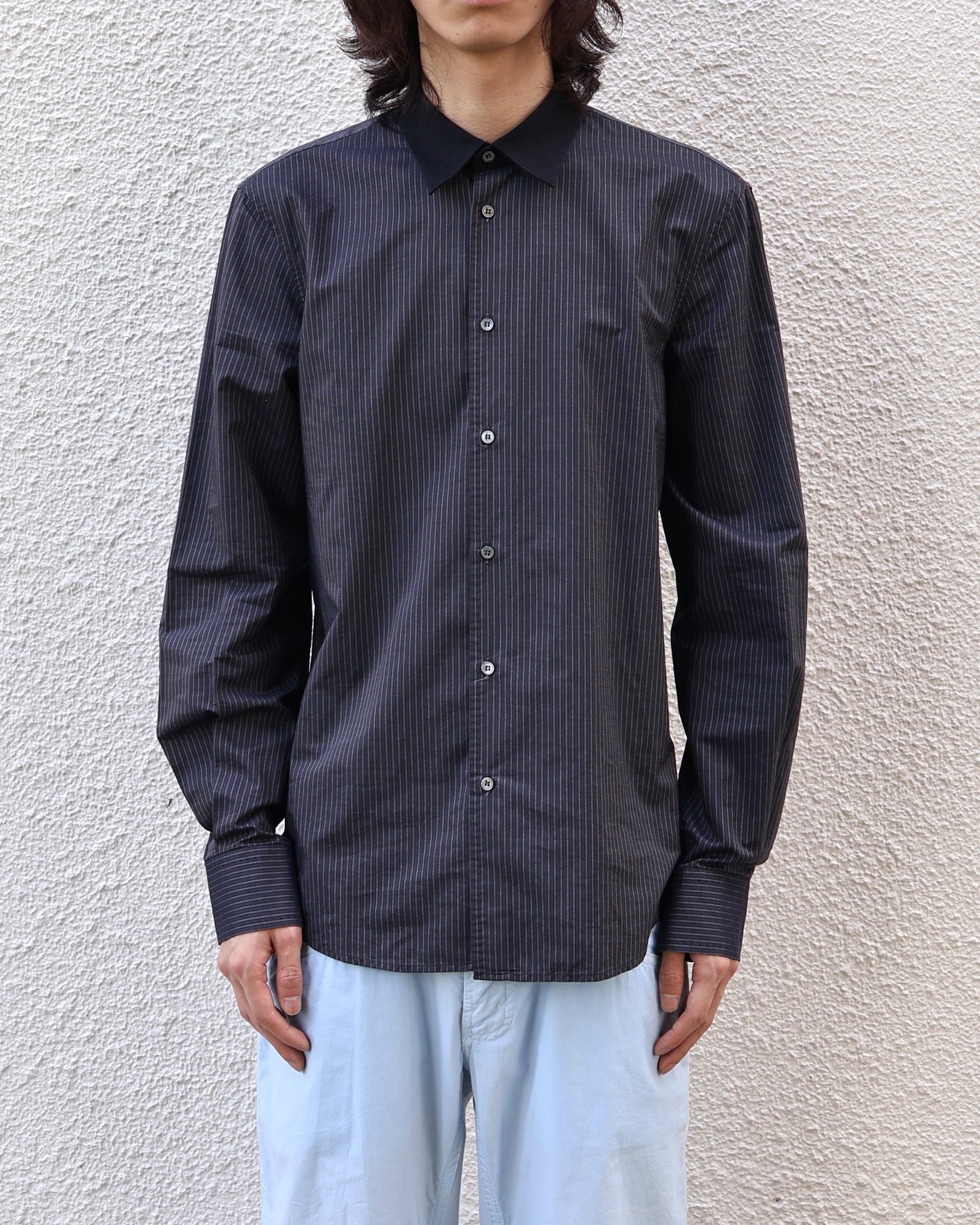 【CoSTUME NATIONAL HOMME】stripe slim fit shirt