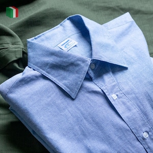 イタリア 海軍 MARINA MILITARE（M.M） シャンブレーシャツ Lサイズ