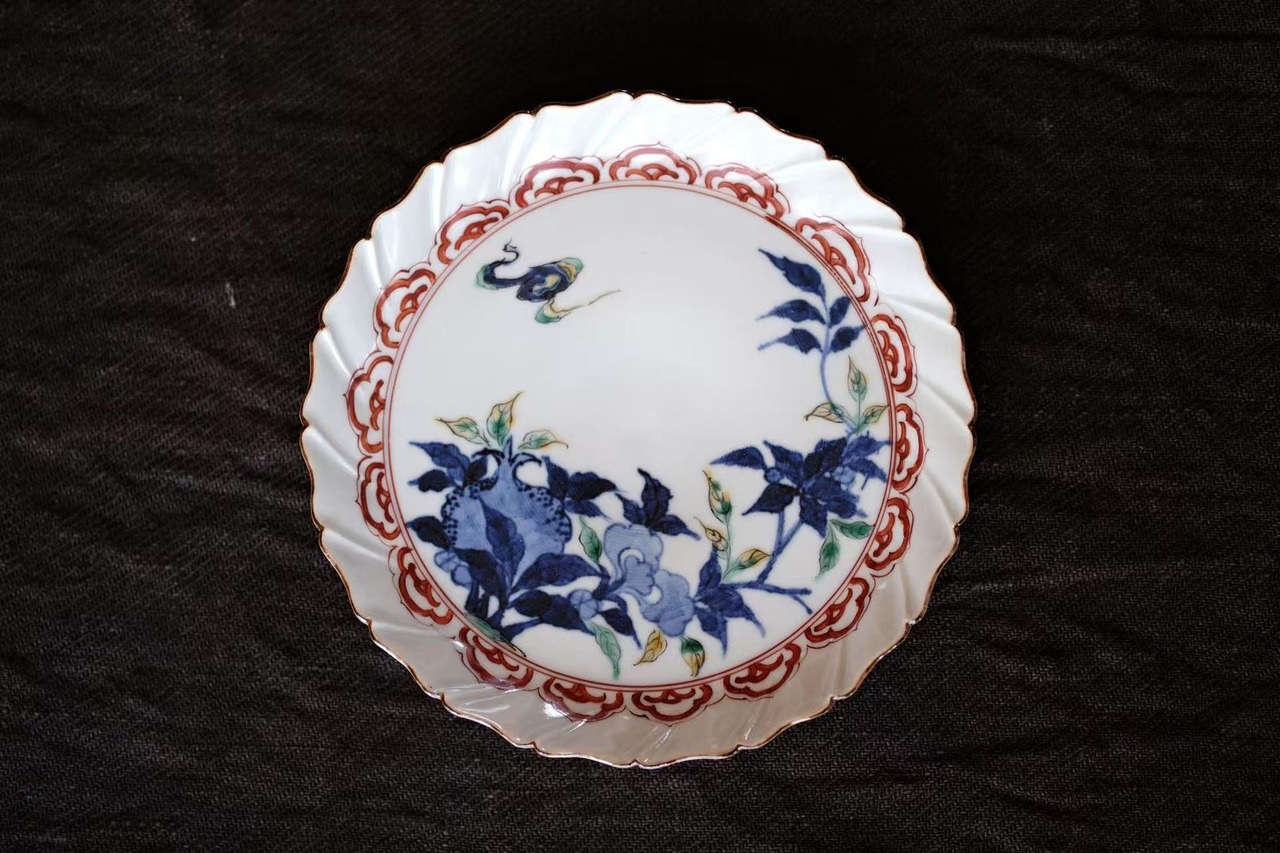 渡邊心平  Shinpei Watanabe - 染付色絵五寸皿 Plate