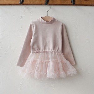 秋ハーフネック切り替えワンピース3色