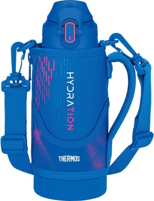 【在庫のみ】サーモス 水筒 真空断熱スポーツボトル 800ml ブルーピンク 保冷専用 子供用 ポーチ付き 肩に優しいストラップ FJS-800F BLP