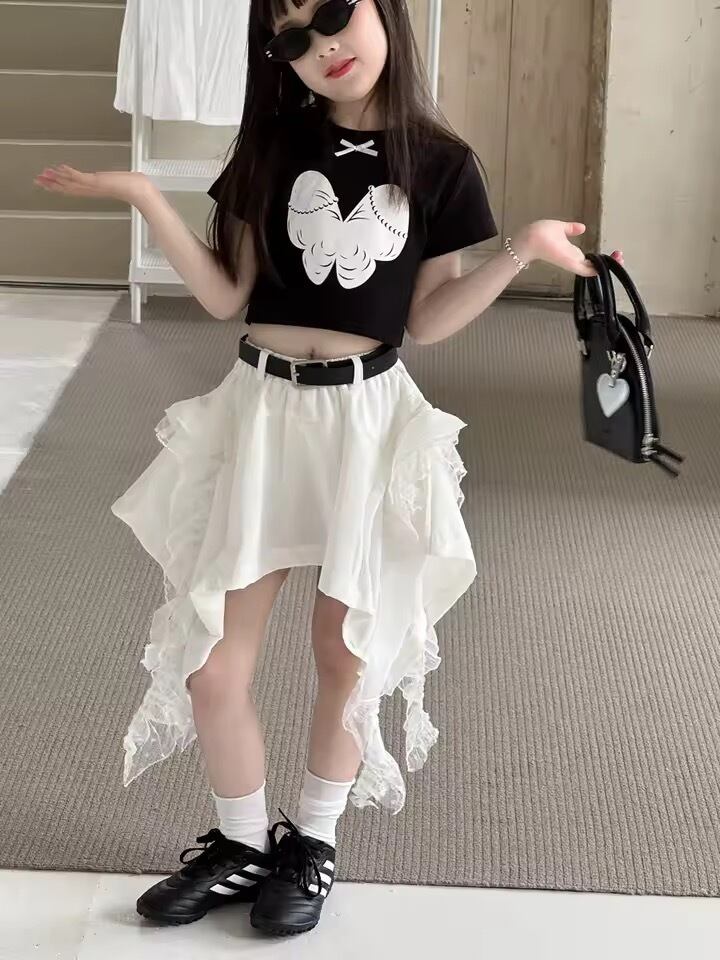 ベルト付きサイドロングスカート