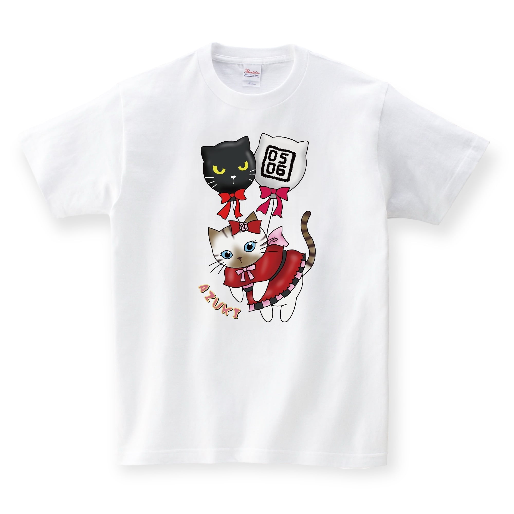 サイズ展開 S〜4L バルーンあずき Tシャツ ホワイト | nogorou0506