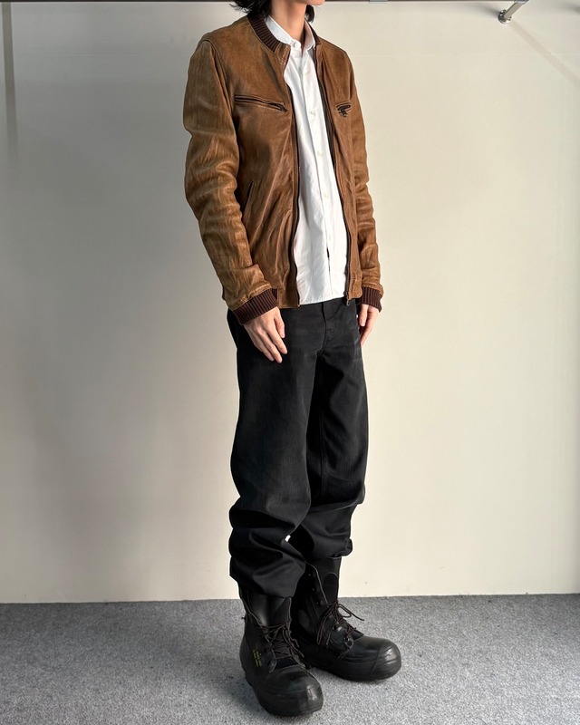 【DOLCE&GABBANA】multi zip leather jacket