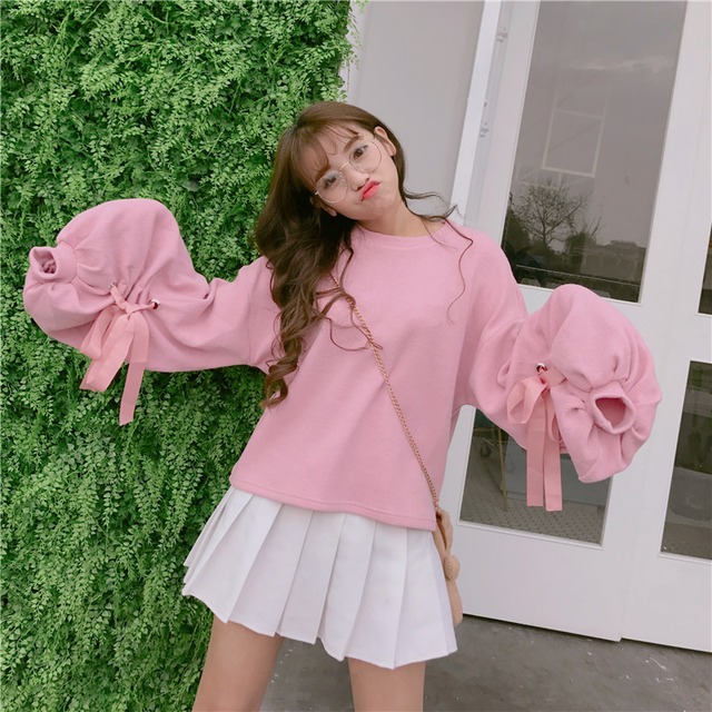 ボリュームバルーンスリーブトレーナー