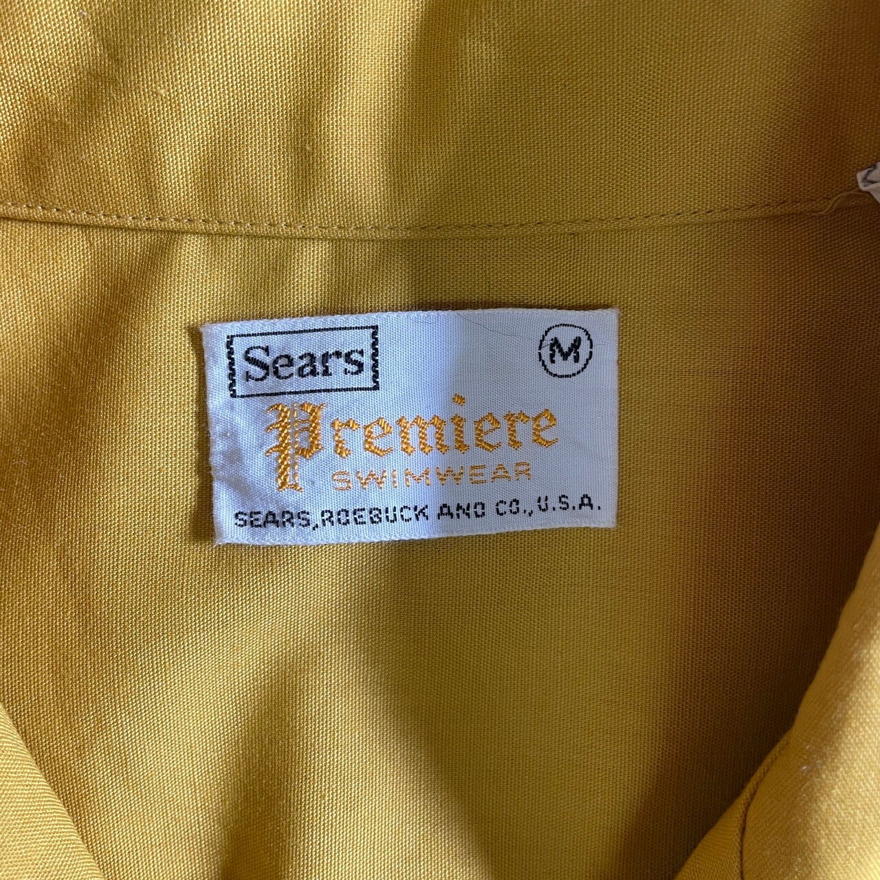 60年代 SEARS シアーズ ビーチシャツ ポケット付き 半袖シャツ メンズL