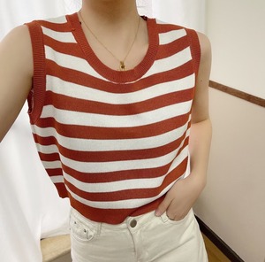 ボーダーニットタンクトップ　AJ1050-3029