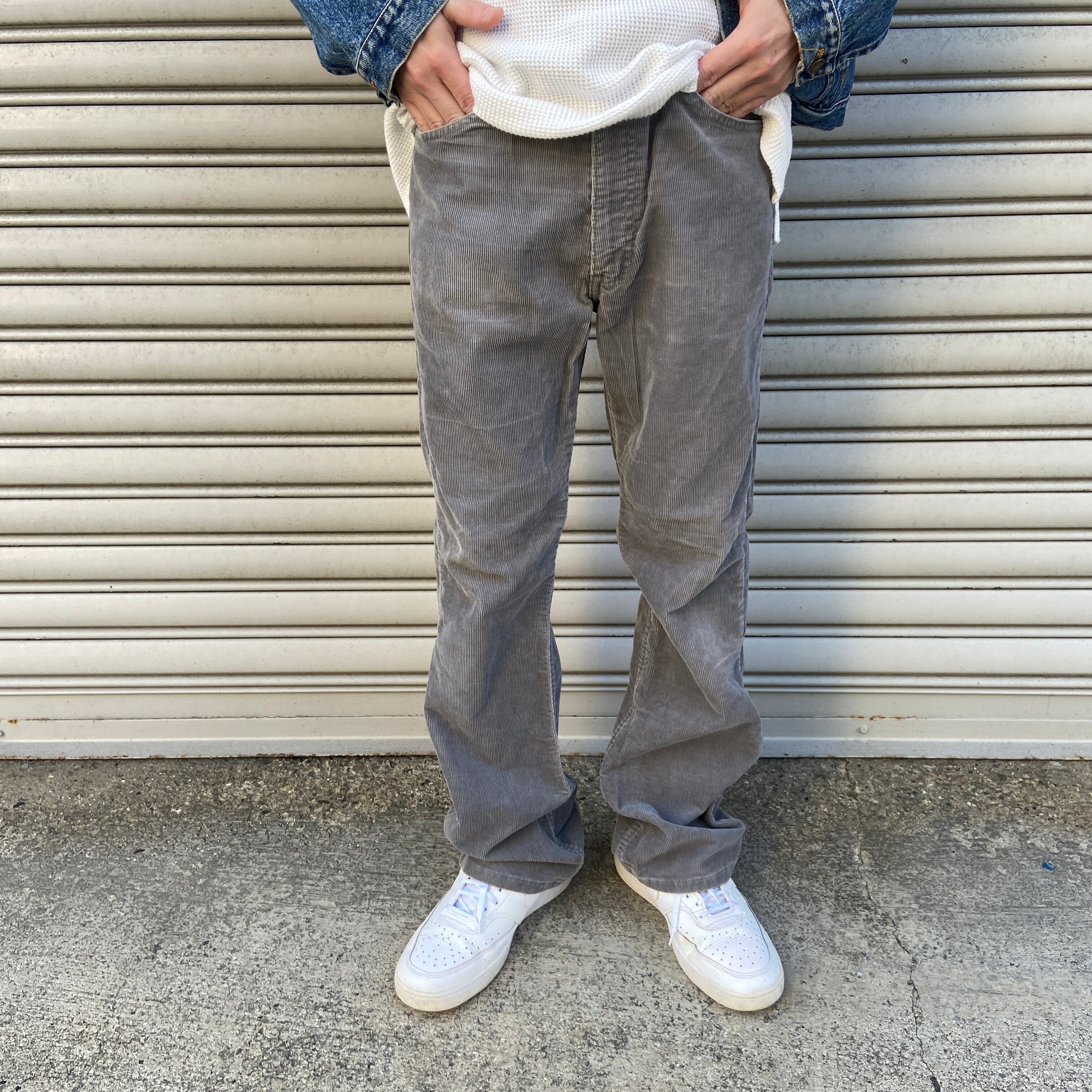 『送料無料』80s Levi's 517 コーデュロイフレアパンツ グレー W32