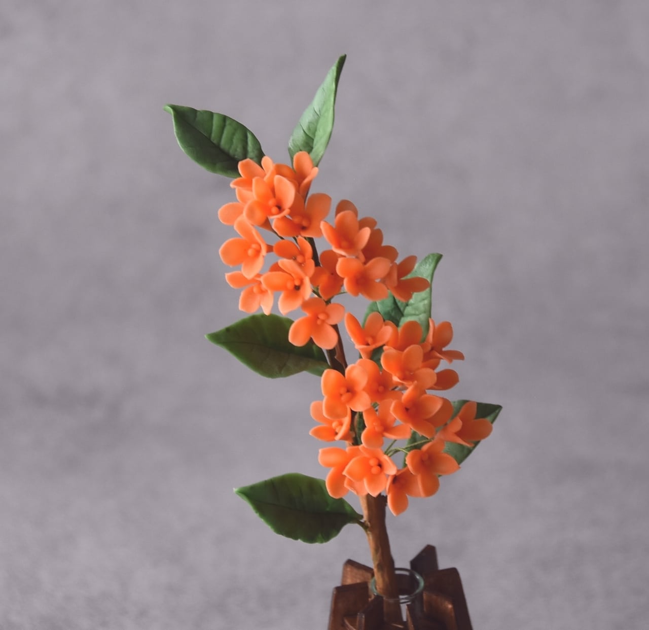 ◇金木犀（キンモクセイ）秋の花 クレイフラワー｜枯れない花の
