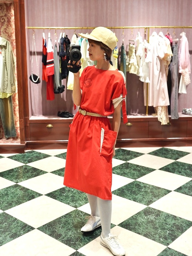 Vintage "Red mesh one-piece"