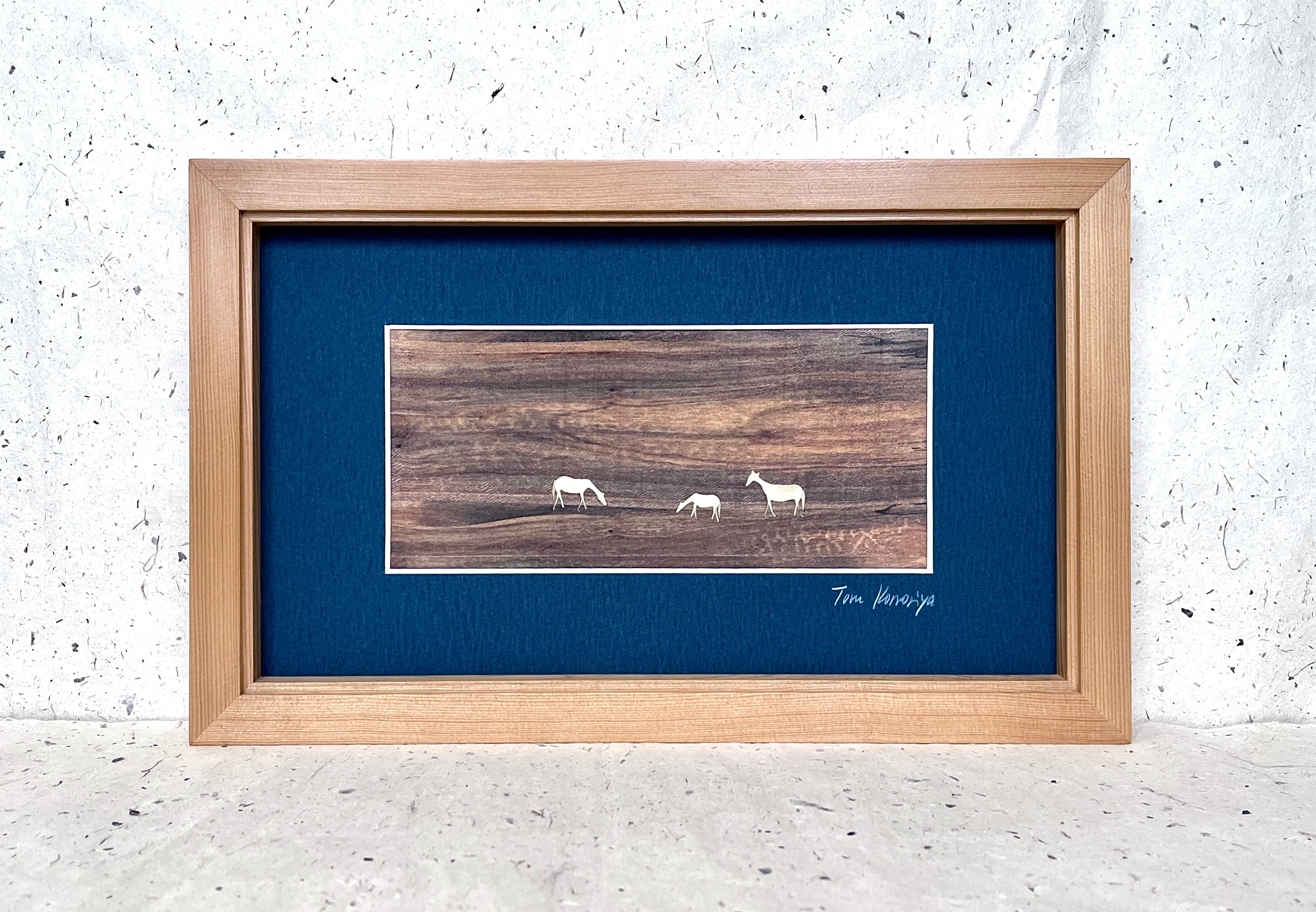 寒立馬(かんだちめ） | 木象嵌絵画 小森谷徹