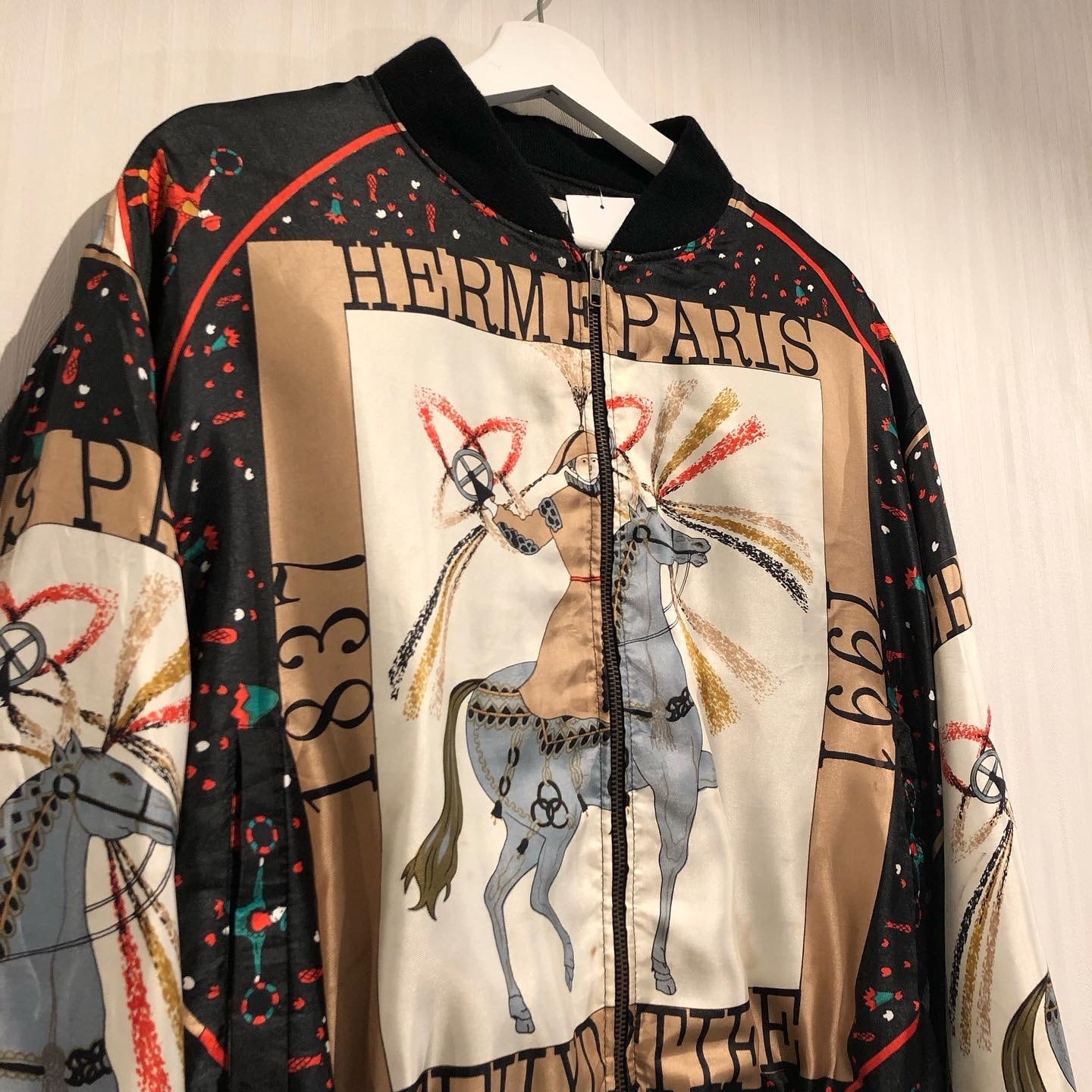 80s HERMES bootleg scarf pattern blouson【高円寺店】 | What