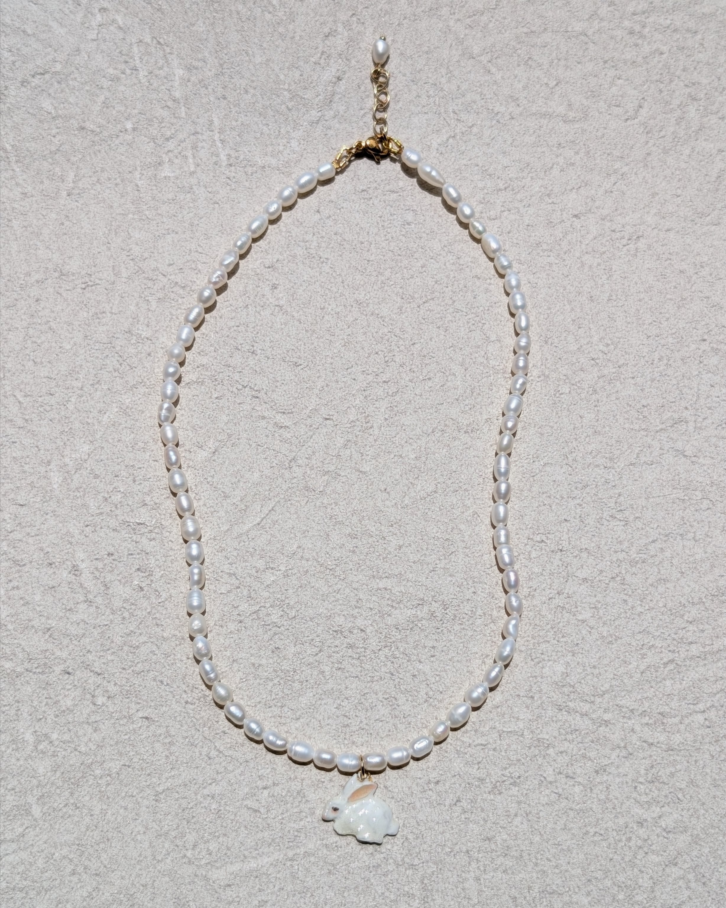 【labyrinthvintage】 RABBIT & Pearl necklace