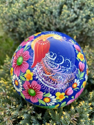 ペトリキウカ塗りのジュエリーボックス（ティモシェンコ作）ウクライナ製