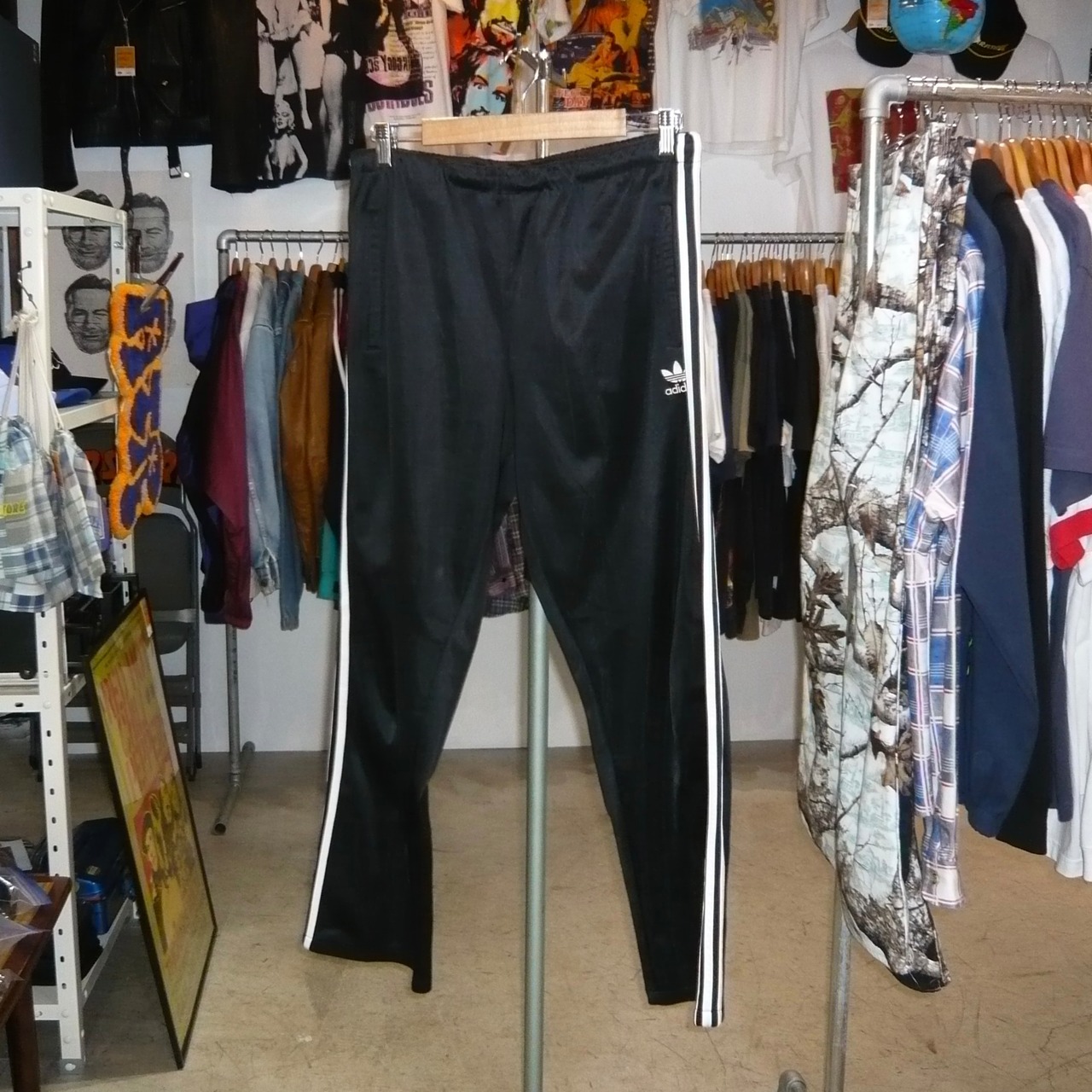 90s adidas トラックパンツ black