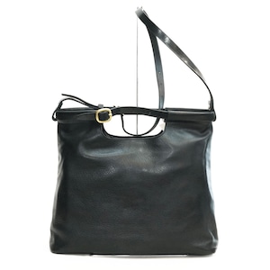SEAGULL SHIP VINTAGE LIGHT LEATHER 2WAY TOTE <BLACK>