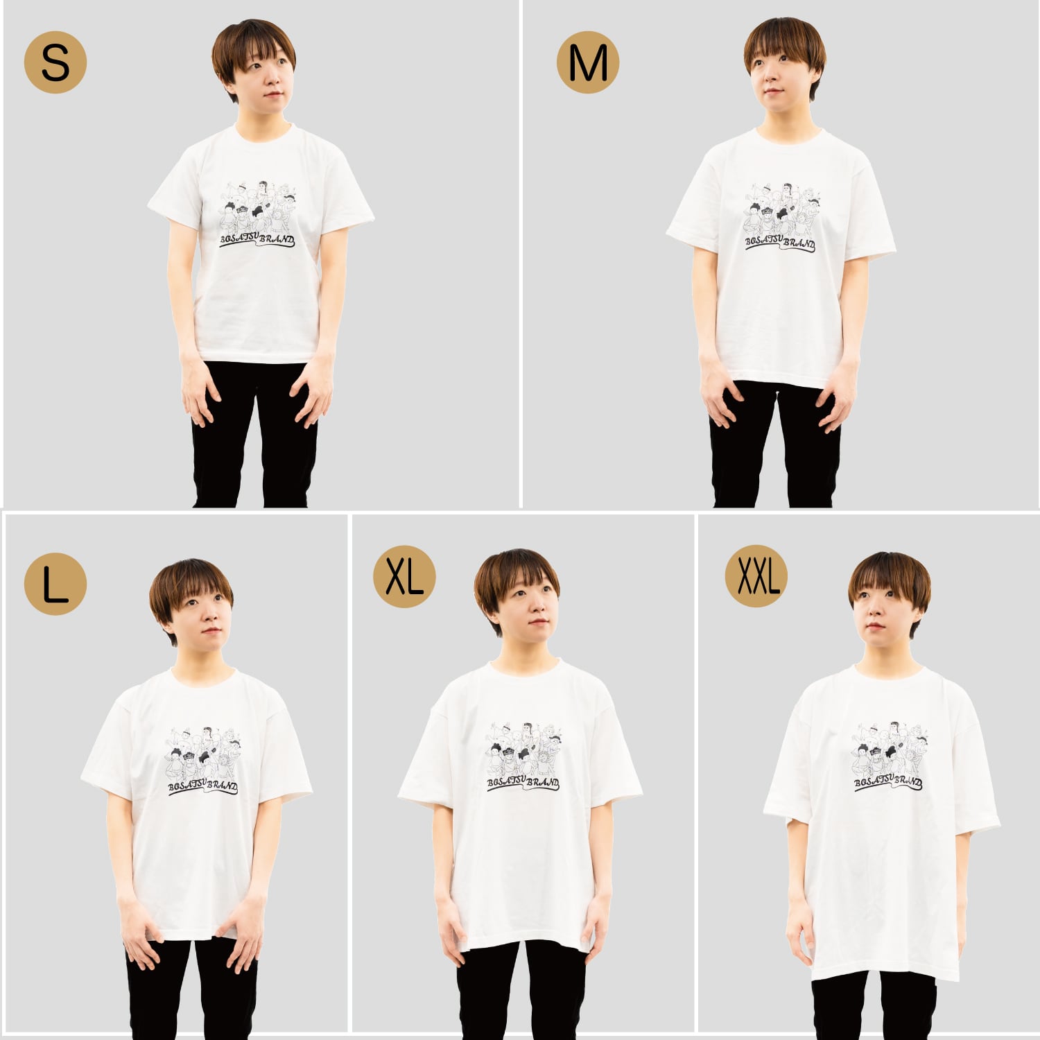 善財童子 Tシャツ (刺繍) ブラック 6.2oz | BOSATSU BRAND｜ボサツ