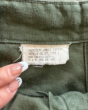 -U.S.ARMY- Vintage 50-60s 30×31 OG-107 Baker Pants