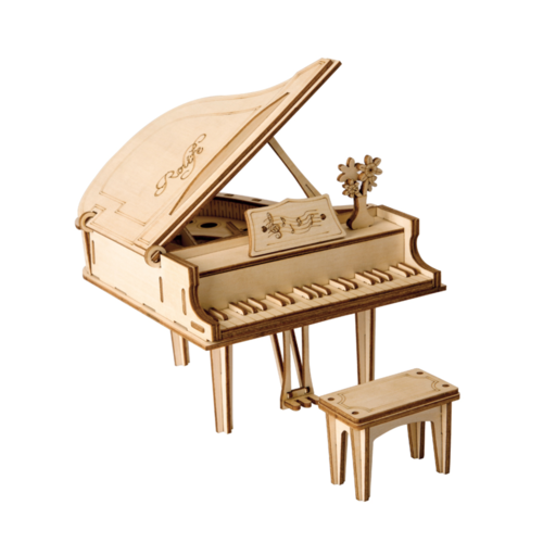 つくるんです　3Dウッドパズル　グランドピアノ