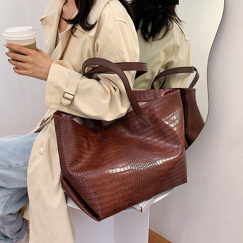 スタンダードオータムウィンターシングル レトロ 秋物 冬物 トートバッグ 手作りハンドバック45420043354