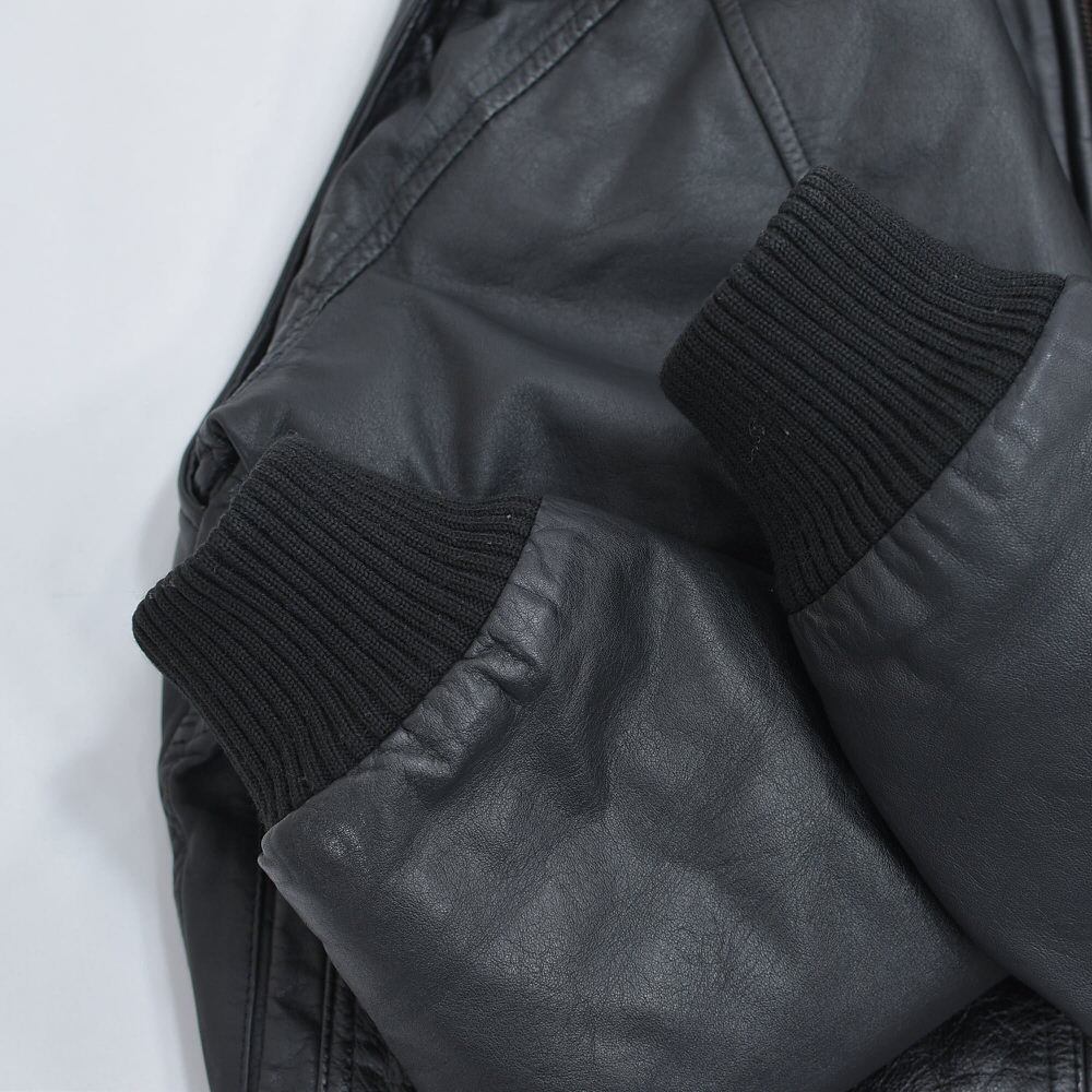 80s～ Steinerシュタイナー ブラックレザー ボンバージャケット