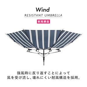 【a.s.s.a】耐風傘 WRJ227 マルチドット〈ブラック・グレー〉
