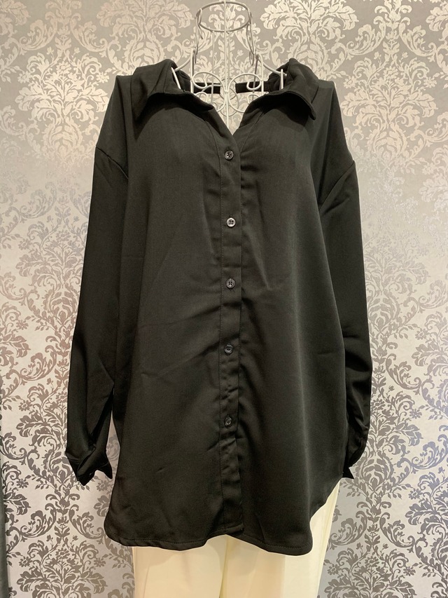 カジュアル　シャツ レディース　ブラウス　ブラック　トップス