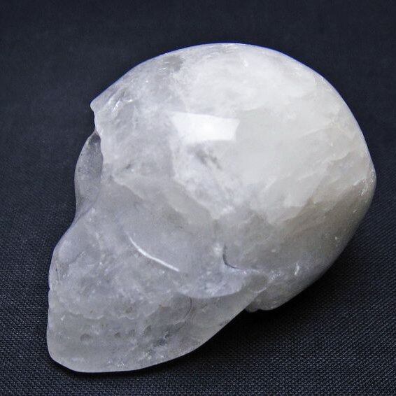 水晶 ドクロ スカル 置物 一点物 145-1760