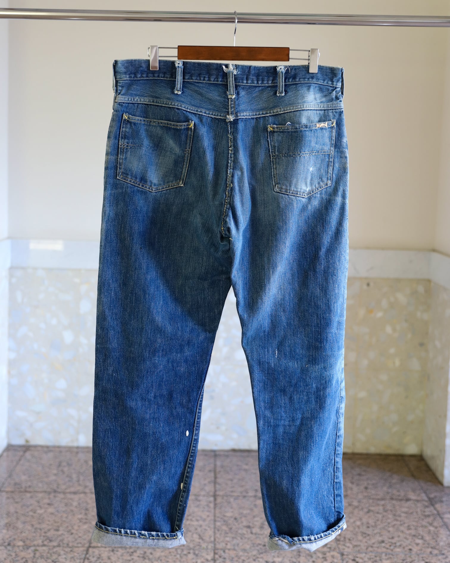 濃紺】50s FOREMOST special vintage denim made in USA 実寸W36 50