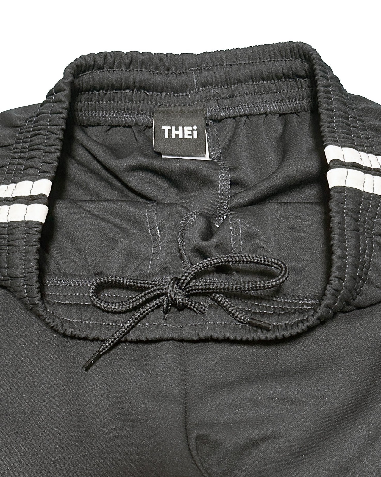 BASIC ONE POINT TRACK PANTS - BLACK / WHITE