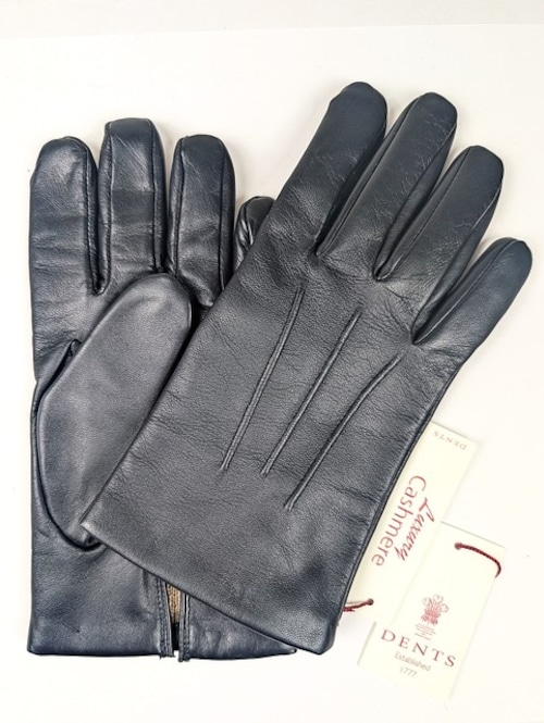 ★定価2.86万円・新品未使用★ デンツ DENTS　カーフレザー×カシミヤライニンググローブ　ブラック　サイズ7.5（M相当）