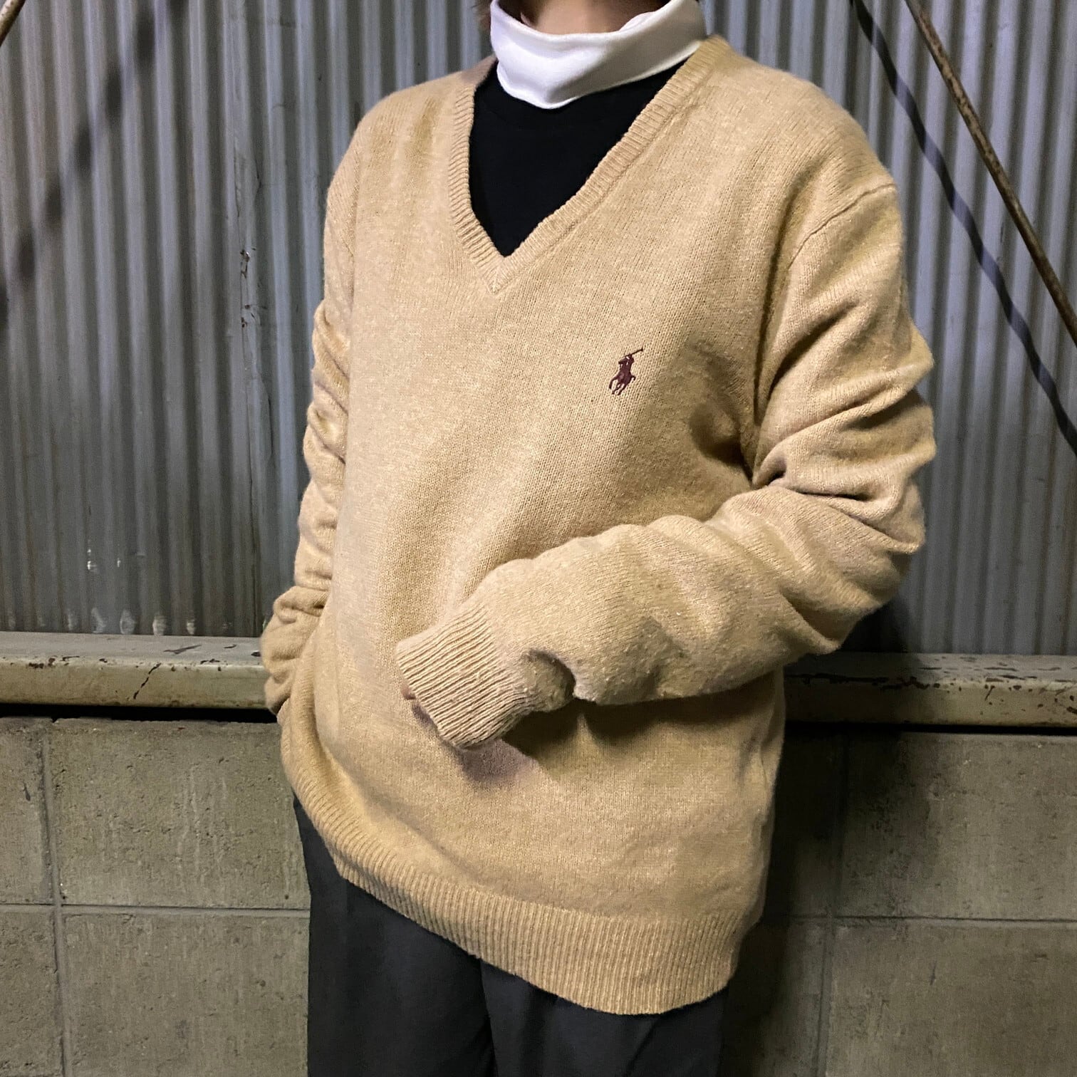 Polo by Ralph Lauren ポロバイラルフローレン Vネック ウールニット 