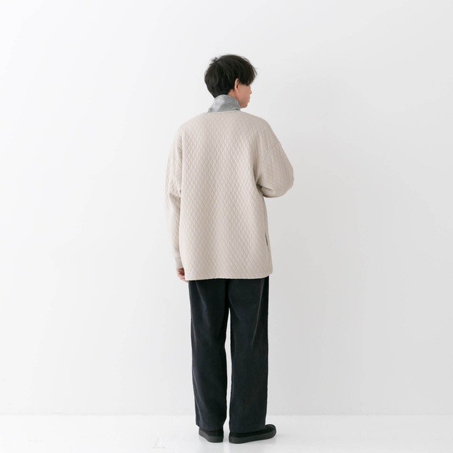 リネン RINEN 30/1オーガニック天竺ダイヤキルティング トッパーカーディガン(R17512)全3色