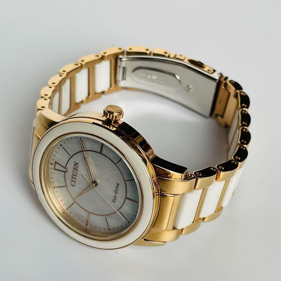 レディース 腕時計 定価4.9万 シチズン エコドライブ マザーオブパール