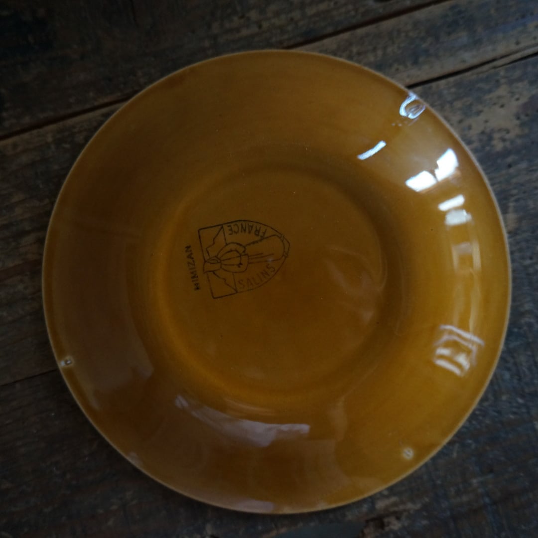 古いフランスの陶器皿2点セット